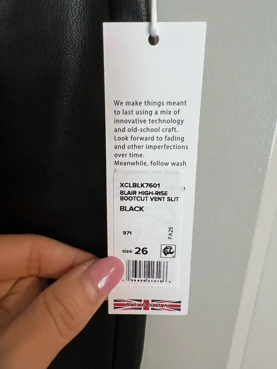 High-Rise Black Faux Leather Flare Pants - Picture 4 of 5